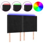 Vidaxl t�te de lit � led noir 147x16x118 / 128 cm velours