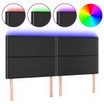 Vidaxl tête de lit à led noir 200x5x118 / 128 cm similicuir Vidaxl tête de lit à led noir 200x5x118 / 128 cm similicuir