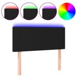 Vidaxl t�te de lit � led noir 80x5x78 / 88 cm tissu