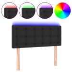 Vidaxl t�te de lit � led noir 90x5x78 / 88 cm similicuir