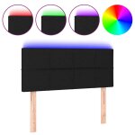 Vidaxl t�te de lit � led noir 90x5x78 / 88 cm tissu