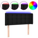 Vidaxl t�te de lit � led noir 93x16x78 / 88 cm tissu