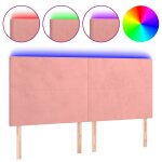 Vidaxl t�te de lit � led rose 180x5x118 / 128 cm velours