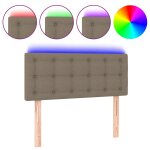 Vidaxl t�te de lit � led taupe 100x5x78 / 88 cm tissu
