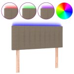 Vidaxl tte de lit  led taupe 100x5x78 / 88 cm tissu