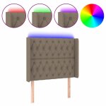 Vidaxl t�te de lit � led taupe 103x16x118 / 128 cm tissu