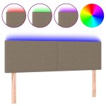 Vidaxl t�te de lit � led taupe 144x5x78 / 88 cm tissu