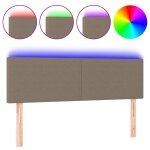 Vidaxl t�te de lit � led taupe 144x5x78 / 88 cm tissu