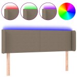 Vidaxl tte de lit  led taupe 147x16x78 / 88 cm tissu
