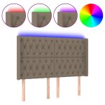 Vidaxl t�te de lit � led taupe 163x16x118 / 128 cm tissu