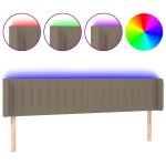 Vidaxl t�te de lit � led taupe 163x16x78 / 88 cm tissu