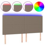 Vidaxl t�te de lit � led taupe 180x5x118 / 128 cm tissu