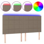 Vidaxl t�te de lit � led taupe 180x5x118 / 128 cm tissu