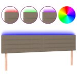 Vidaxl t�te de lit � led taupe 180x5x78 / 88 cm tissu