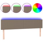 Vidaxl t�te de lit � led taupe 200x5x78 / 88 cm tissu