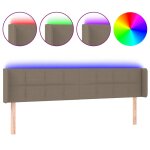Vidaxl t�te de lit � led taupe 203x16x78 / 88 cm tissu