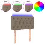 Vidaxl t�te de lit � led taupe 80x7x78 / 88 cm tissu