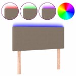 Vidaxl t�te de lit � led taupe 90x5x78 / 88 cm tissu