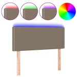 Vidaxl t�te de lit � led taupe 90x5x78 / 88 cm tissu