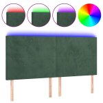 Vidaxl t�te de lit � led vert fonc� 180x5x118 / 128 cm velours