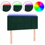 Vidaxl t�te de lit � led vert fonc� 90x5x78 / 88 cm velours