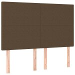 Vidaxl t�te de lit marron fonc� 144 x 5 x 118 / 128 cm tissu