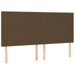 Vidaxl t�te de lit marron fonc� 160 x 5 x 118 / 128 cm tissu