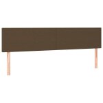 Vidaxl t�tes de lit marron fonc� 160 x 5 x 78 / 88 cm tissu