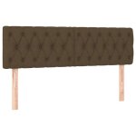 Vidaxl t�tes de lit marron fonc� 160 x 7 x 78 / 88 cm tissu
