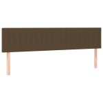 Vidaxl t�tes de lit marron fonc� 200 x 5 x 78 / 88 cm tissu
