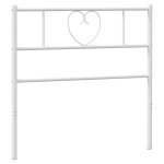 Vidaxl tte de lit mtal blanc 90 cm