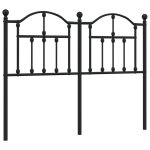 Vidaxl tte de lit mtal noir 120 cm