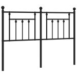 Vidaxl t�te de lit de remplacement m�tal noir 135 cm