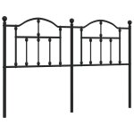 Vidaxl tte de lit mtal noir 140 cm