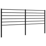 Vidaxl t�te de lit de remplacement m�tal noir 193 cm