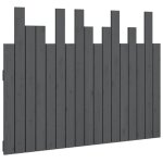 Vidaxl tte de lit murale gris 108x3x80 cm bois massif de pin