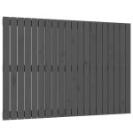 Vidaxl tte de lit murale gris 127, 5x3x90 cm bois massif de pin