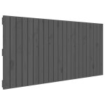 Vidaxl tte de lit murale gris 140x3x60 cm bois massif de pin