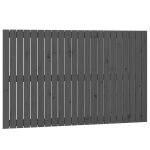 Vidaxl tte de lit murale gris 140x3x90 cm bois massif de pin