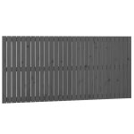 Vidaxl tte de lit murale gris 185x3x90 cm bois massif de pin
