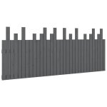 Vidaxl tte de lit murale gris 204x3x80 cm bois massif de pin