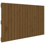 Vidaxl t�te de lit murale marron miel 108x3x60 cm bois massif de pin