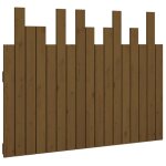 Vidaxl tte de lit murale marron miel 108x3x80 cm bois massif de pin