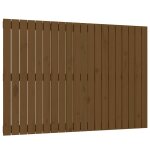 Vidaxl t�te de lit murale marron miel 127, 5x3x90 cm bois massif de pin