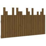 Vidaxl tte de lit murale marron miel 146, 5x3x80 cm bois massif de pin