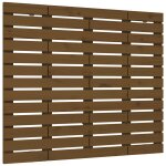 Vidaxl t�te de lit murale marron miel 146x3x91, 5 cm bois massif de pin