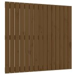 Vidaxl t�te de lit murale marron miel 95, 5x3x90 cm bois massif de pin