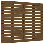 Vidaxl t�te de lit murale marron miel 96x3x91, 5 cm bois massif de pin