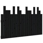 Vidaxl t�te de lit murale noir 127, 5x3x80 cm bois massif de pin