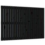 Vidaxl tte de lit murale noir 127, 5x3x90 cm bois massif de pin